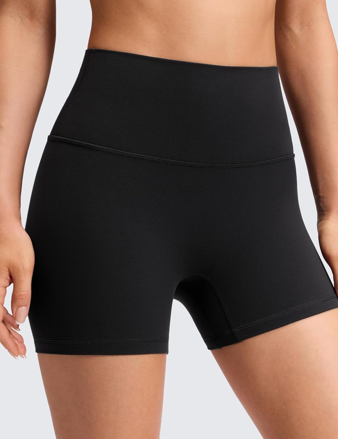 image:imageCRZ YOGA Butterluxe No Front Seam Biker Shorts 4 High Waisted Lounge Pilates Workout Athletic Womens Buttery SoftBlack