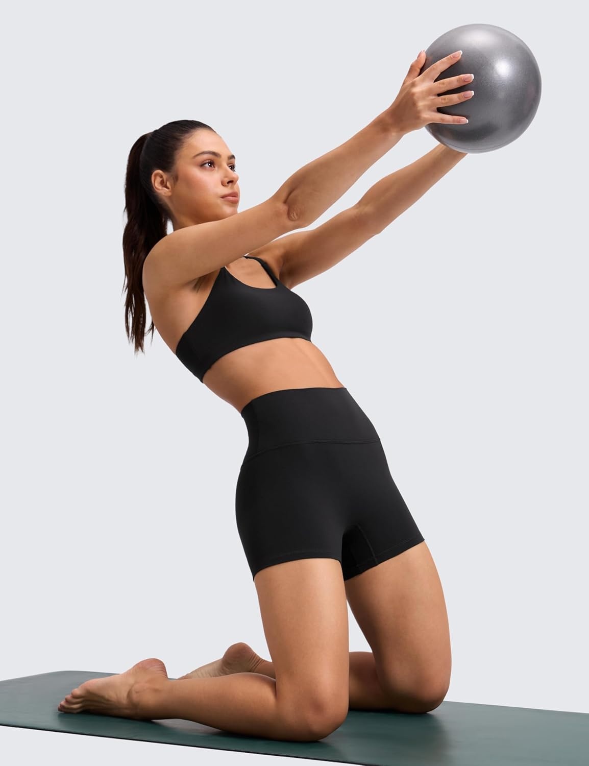 image:imageCRZ YOGA Butterluxe No Front Seam Biker Shorts 4 High Waisted Lounge Pilates Workout Athletic Womens Buttery SoftBlack