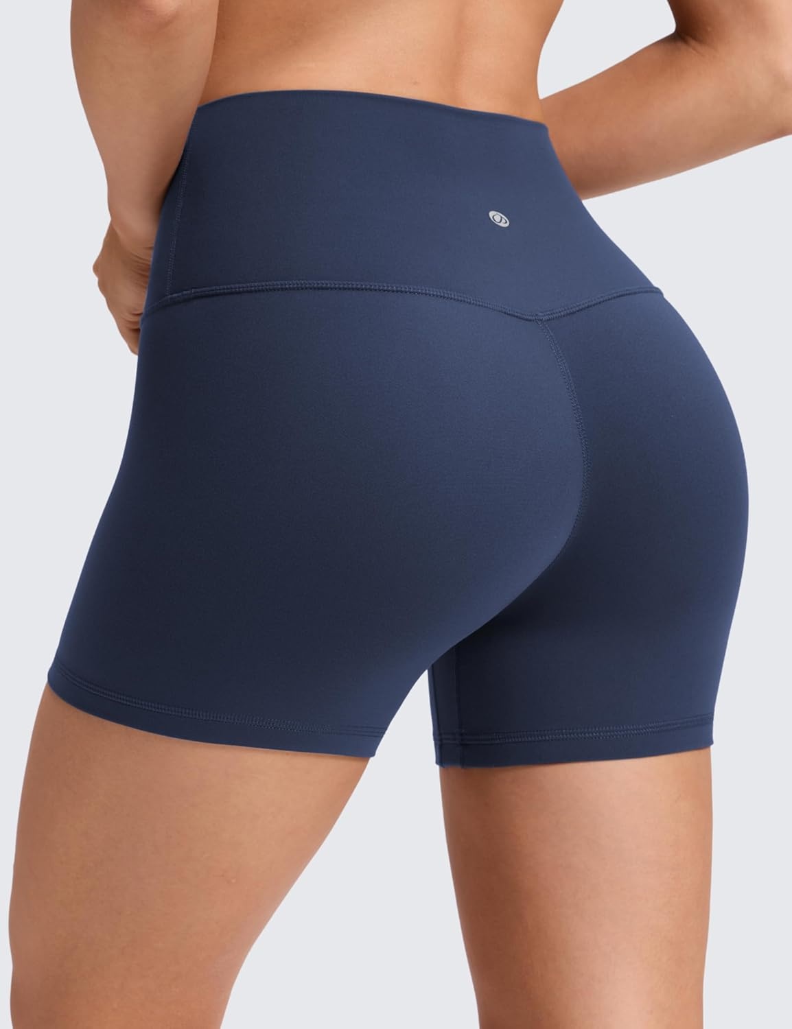 image:imageCRZ YOGA Butterluxe No Front Seam Biker Shorts 4 High Waisted Lounge Pilates Workout Athletic Womens Buttery SoftClub Blue
