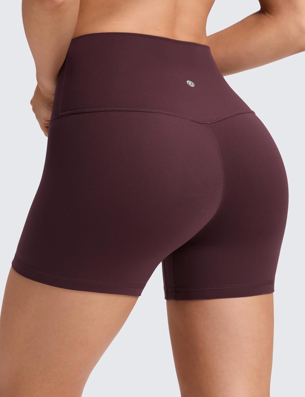 image:imageCRZ YOGA Butterluxe No Front Seam Biker Shorts 4 High Waisted Lounge Pilates Workout Athletic Womens Buttery SoftRipe Plum
