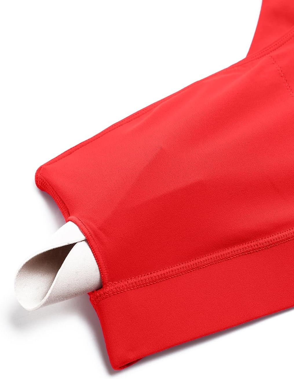 image:imageCRZ YOGA Butterluxe One Shoulder Sports Bras for Women Sleeveless One Strap Low Impact Asymmetrical Workout Yoga TopsDeep Red