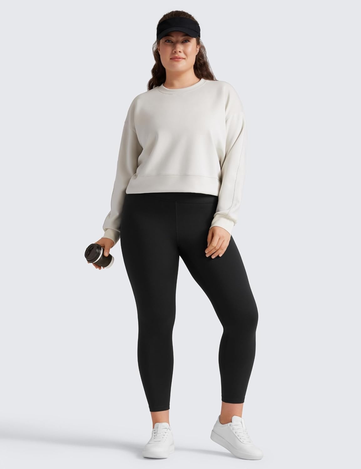 image:imageCRZ YOGA Butterluxe Plus Size Leggings 25 High Waisted Buttery Soft Spandex Workout Casual Pants for WomenBlack Plus Size