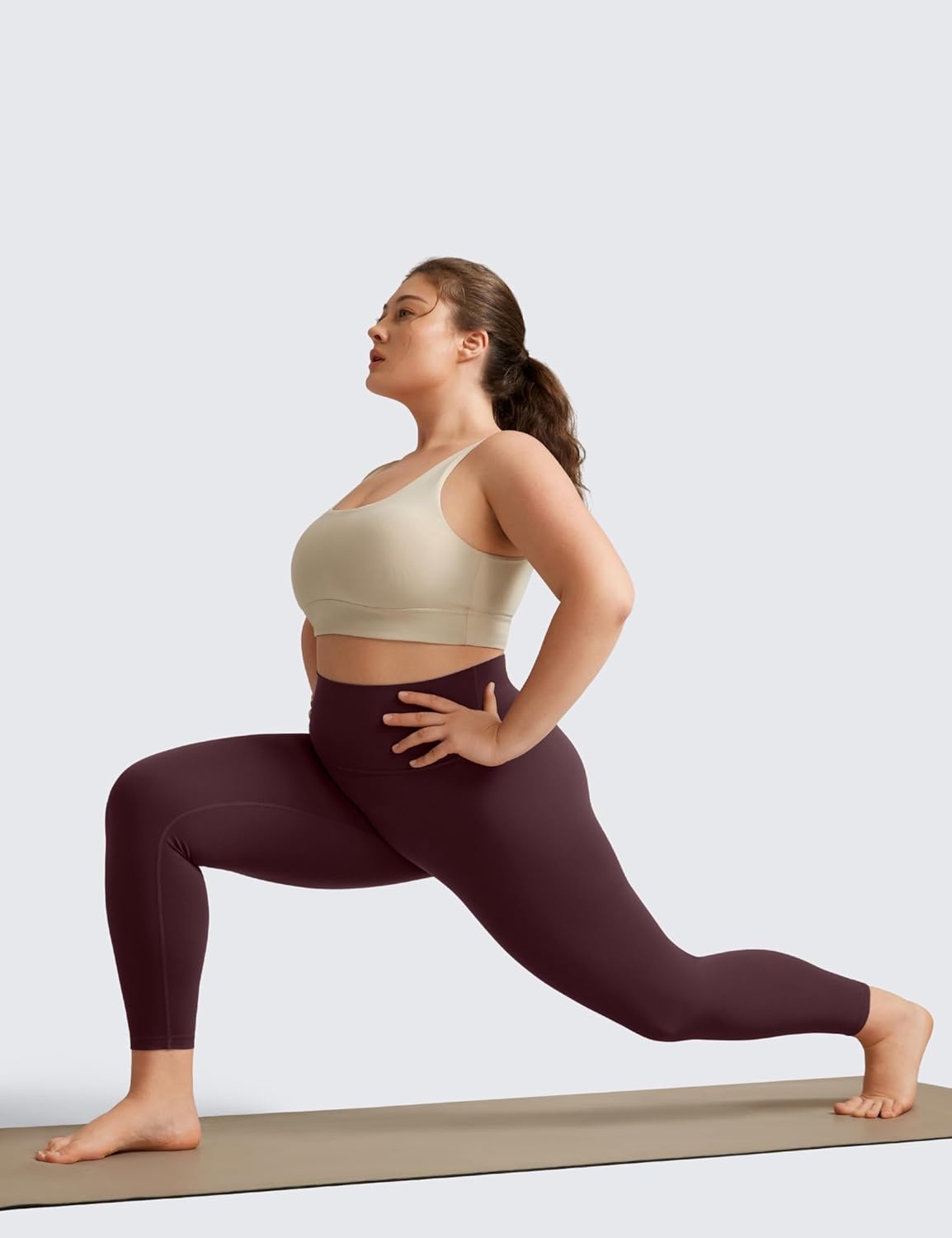 image:imageCRZ YOGA Butterluxe Plus Size Leggings 25 High Waisted Buttery Soft Spandex Workout Casual Pants for WomenRipe Plum