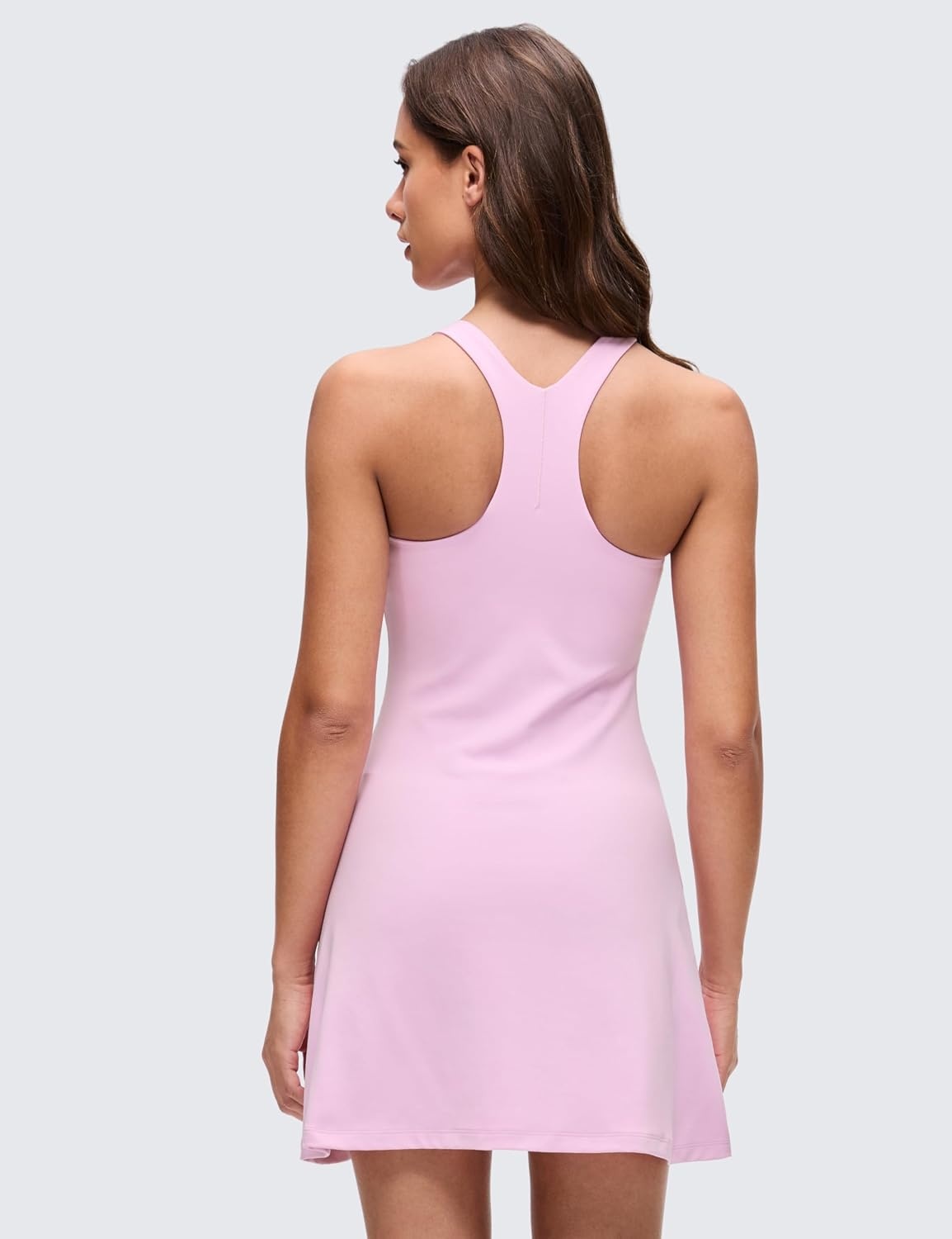 image:imageCRZ YOGA Butterluxe Racerback Mini Dress for Women A Line Crewneck Casual Travel Outfits with Bras No Builtin ShortsVita Pink