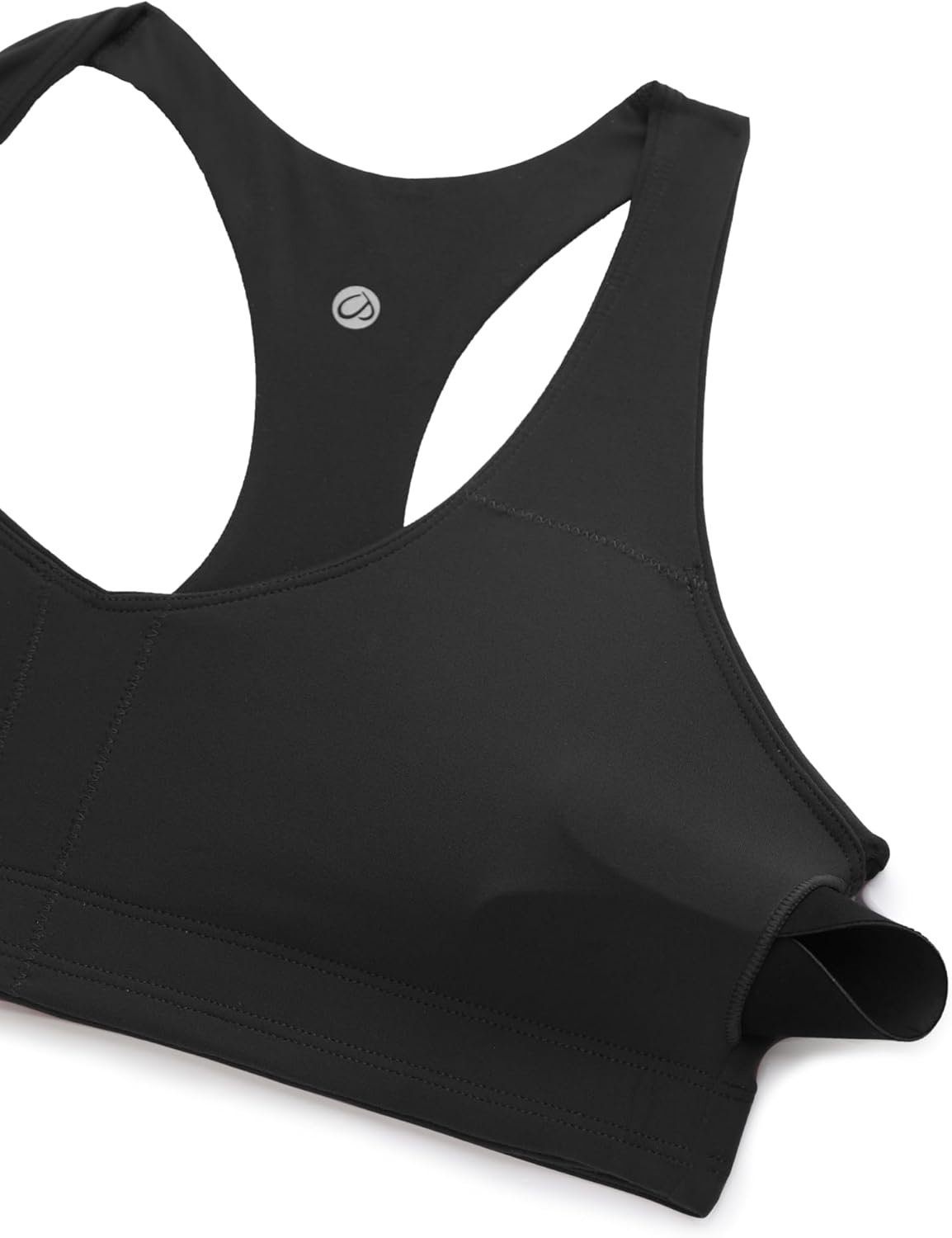 image:imageCRZ YOGA Butterluxe Racerback Sports Bras for Women V Neck Supportive Padded Wireless Athletic Yoga Crop TopBlack