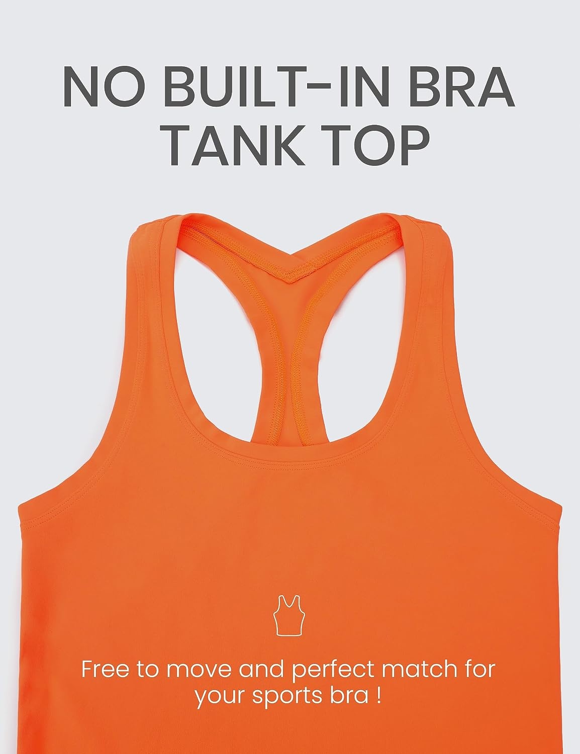 image:imageCRZ YOGA Butterluxe Racerback Tank Tops for Women Yoga Workout Casual Gym Athletic Camisole Tight Sleeveless ShirtsNeon Orange