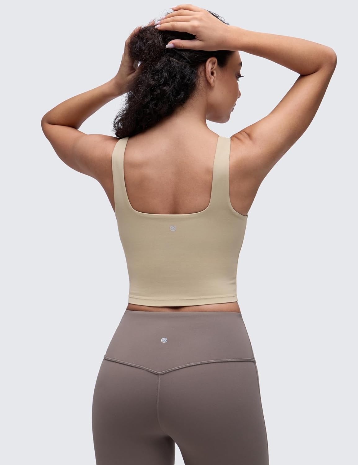 image:imageCRZ YOGA Butterluxe Square Neck Crop Tank Tops for Women Workout Longline Sports Bras Padded Yoga CamisoleOak