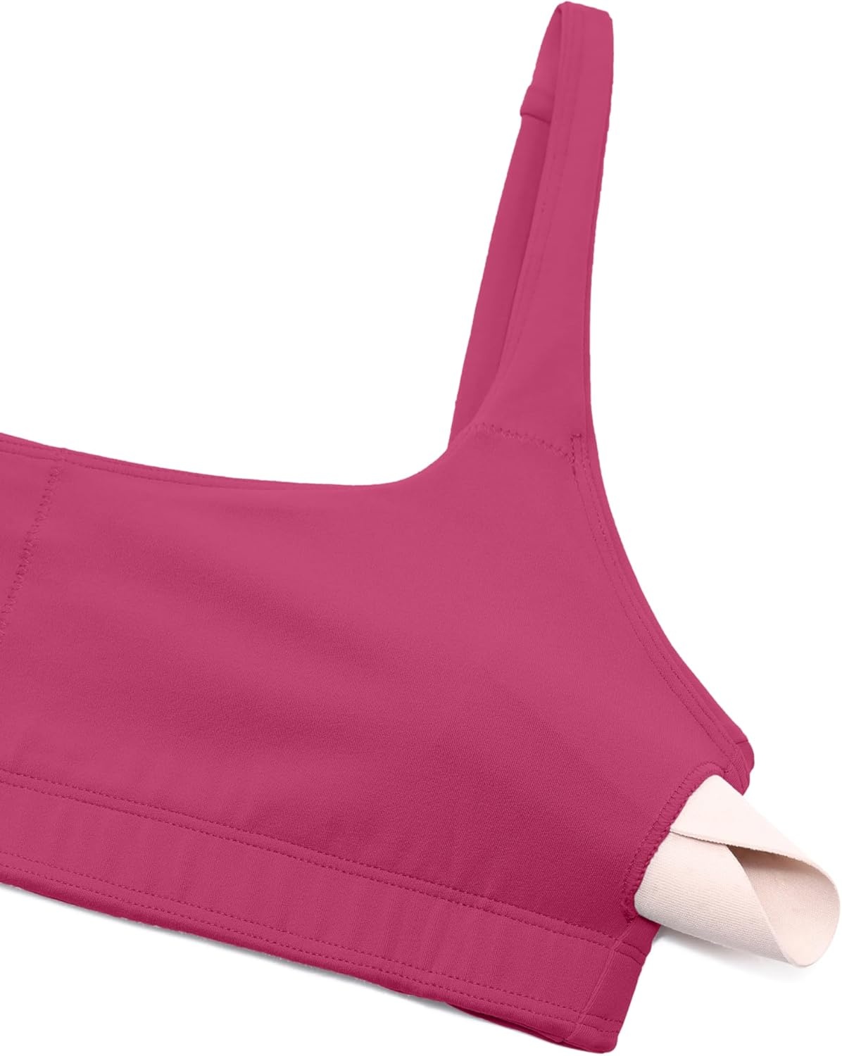 image:imageCRZ YOGA Butterluxe Square Neck Spaghetti Strap Sports Bras for Women Low Coverage Yoga Wireless Padded Cami Crop TopWashed Mauve