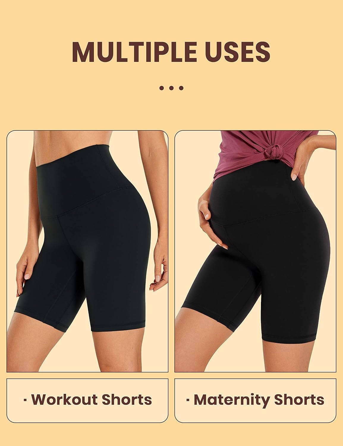 image:imageCRZ YOGA Butterluxe Super High Waist Biker Shorts 6 Yoga Workout Womens Buttery Soft Over BellyBlack