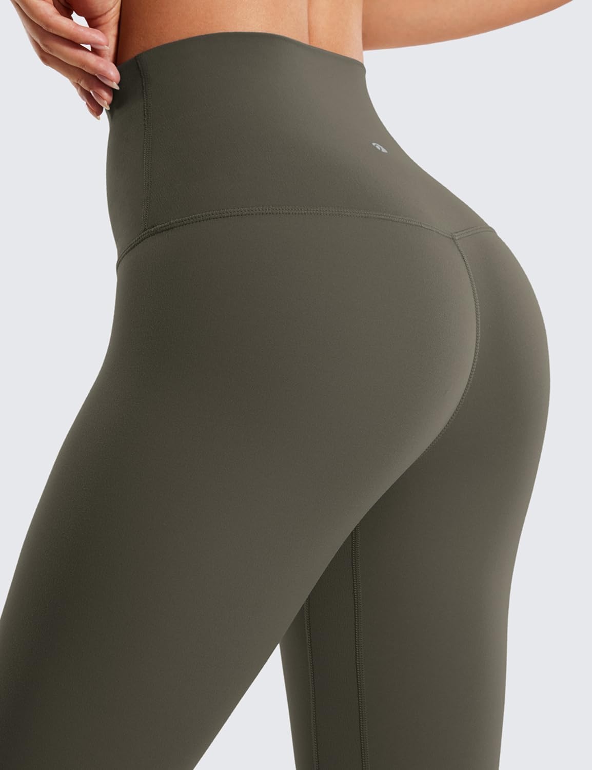 image:imageCRZ YOGA Butterluxe Super High Waist Leggings 25 Buttery Soft Womens Yoga Pants Workout Over BellyLight Army Green