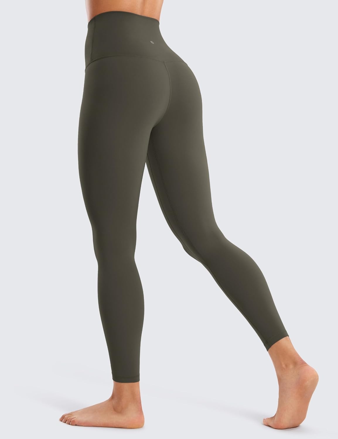image:imageCRZ YOGA Butterluxe Super High Waist Leggings 25 Buttery Soft Womens Yoga Pants Workout Over BellyLight Army Green