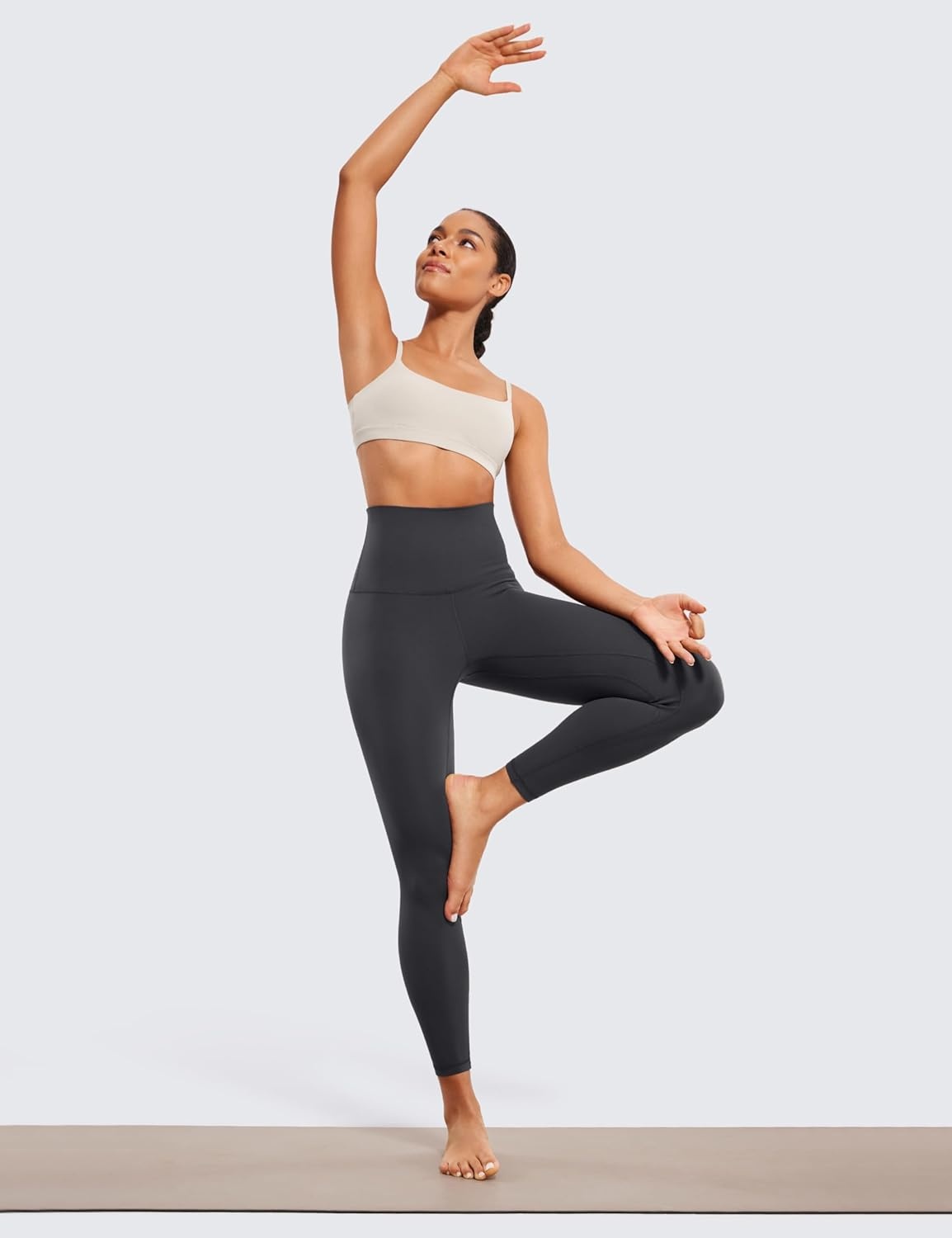 image:imageCRZ YOGA Butterluxe Super High Waist Leggings 25 Buttery Soft Womens Yoga Pants Workout Over BellyMysterious Grey