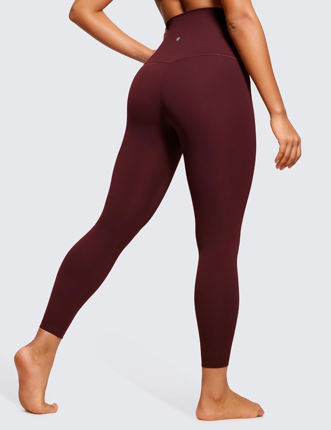 image:imageCRZ YOGA Butterluxe Super High Waist Leggings 25 Buttery Soft Womens Yoga Pants Workout Over BellyRed Merlot