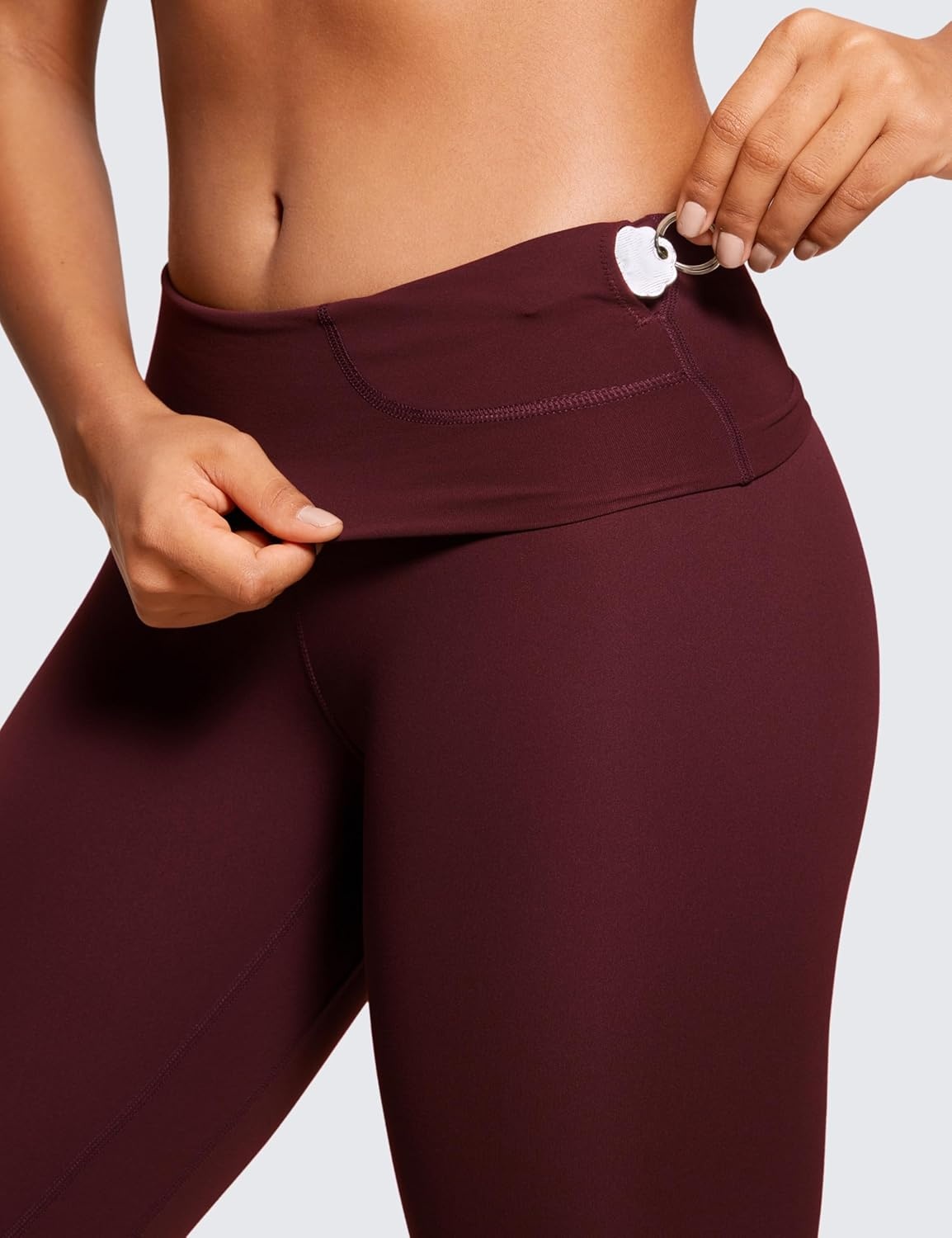 image:imageCRZ YOGA Butterluxe Super High Waist Leggings 25 Buttery Soft Womens Yoga Pants Workout Over BellyRed Merlot