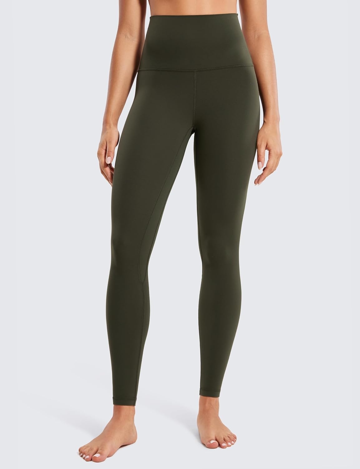 image:imageCRZ YOGA Butterluxe Super High Waist Leggings 28 Full Length Buttery Soft Womens Yoga Pants Over BellyOlive Green