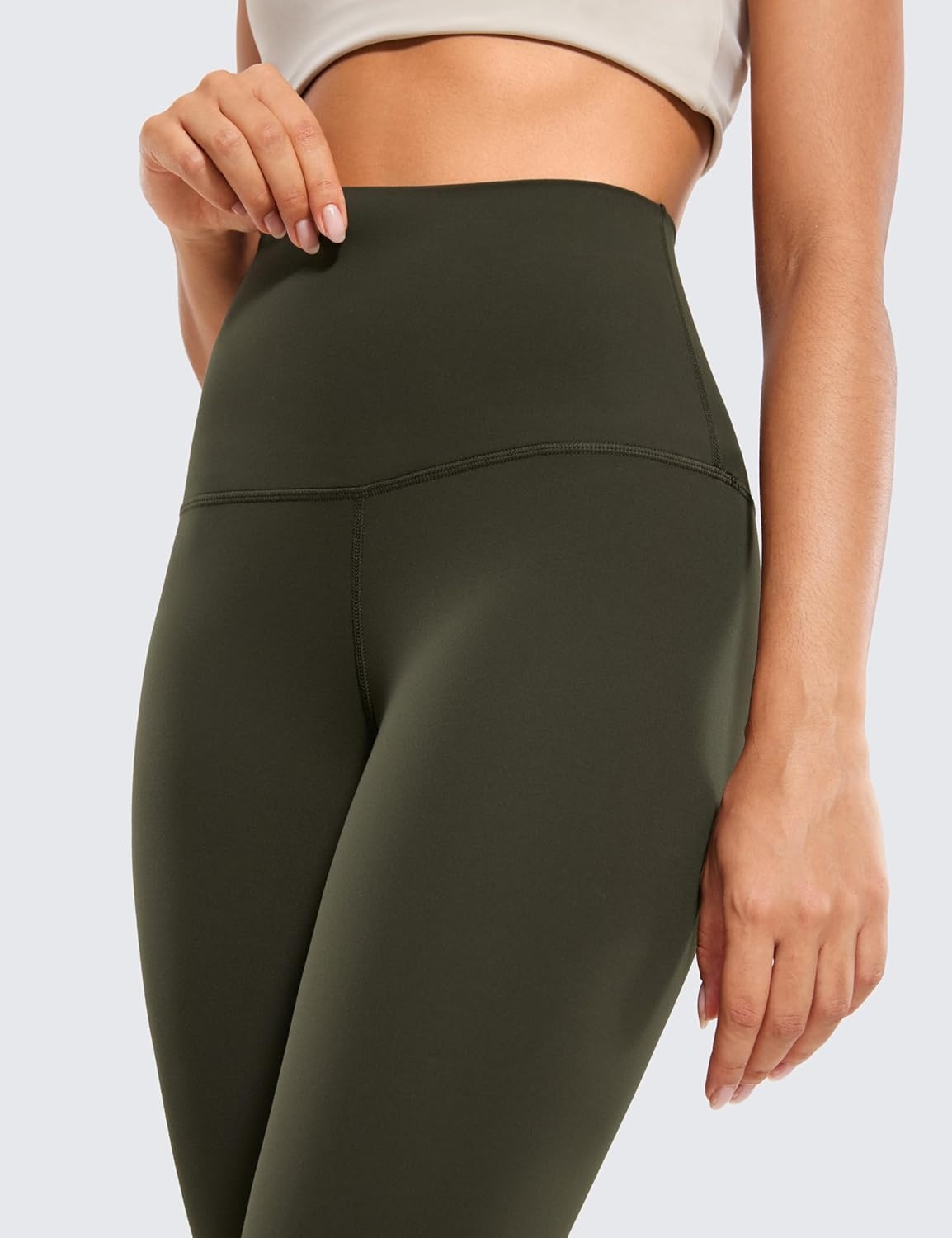 image:imageCRZ YOGA Butterluxe Super High Waist Leggings 28 Full Length Buttery Soft Womens Yoga Pants Over BellyOlive Green