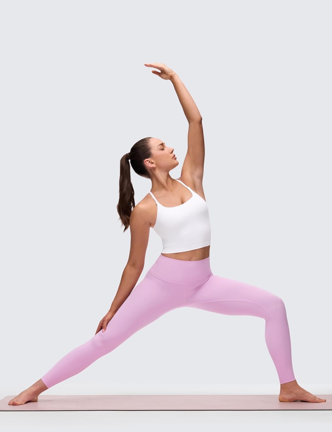 image:imageCRZ YOGA Butterluxe Twist Cross Back Crop Tank Tops for Women Padded Adjustable Straps Yoga Longline Sports BrasWhite