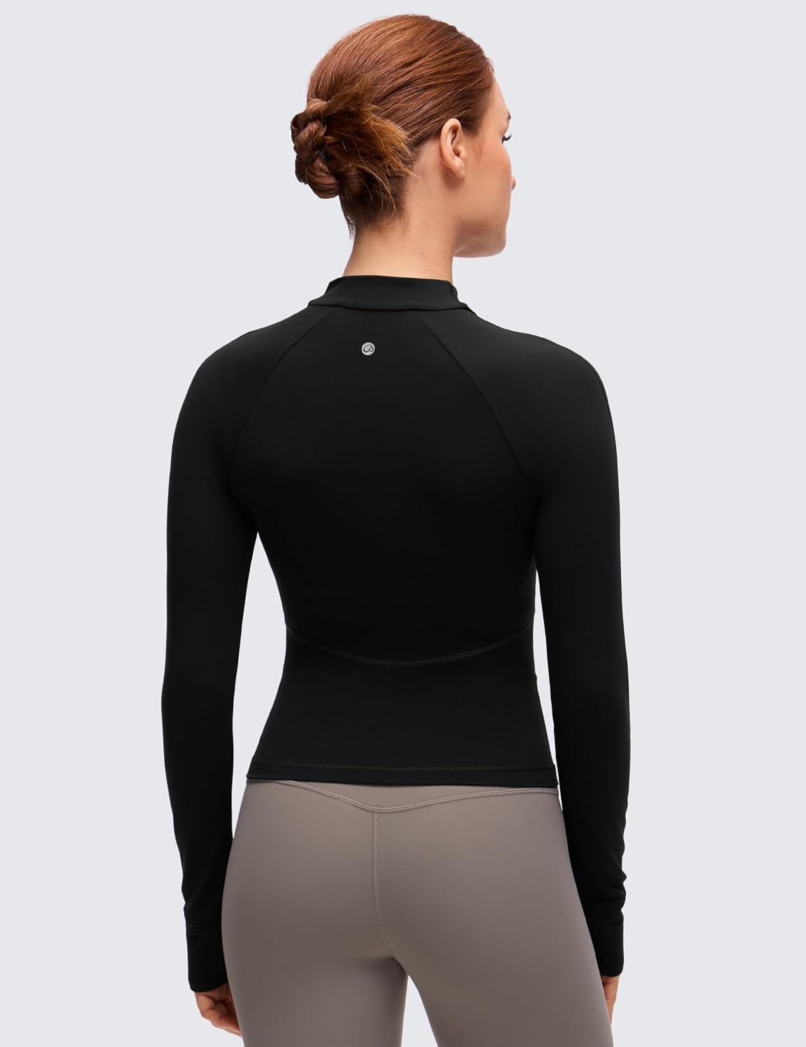 image:imageCRZ YOGA Butterluxe VNeck Jackets for Women Full Zip Athletic Track Tops with Thumb Holes PocketsBlack