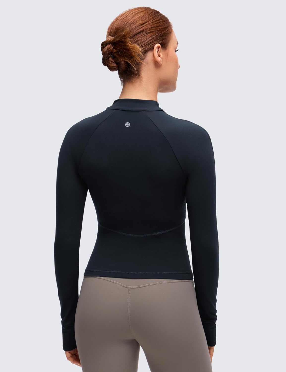 image:imageCRZ YOGA Butterluxe VNeck Jackets for Women Full Zip Athletic Track Tops with Thumb Holes PocketsTrue Navy