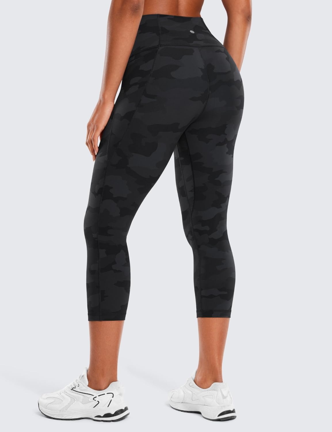 image:imageCRZ YOGA Butterluxe Workout Capri Leggings Pockets 21 High Waisted Gym Athletic Womens Crop YogaDark Grey Camouflage 2