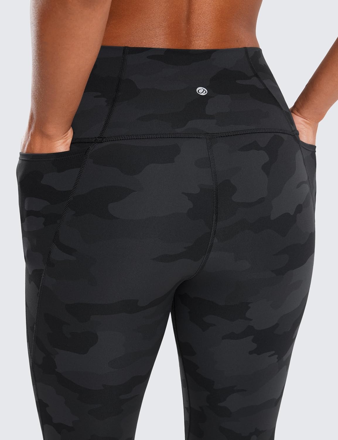 image:imageCRZ YOGA Butterluxe Workout Capri Leggings Pockets 21 High Waisted Gym Athletic Womens Crop YogaDark Grey Camouflage 2