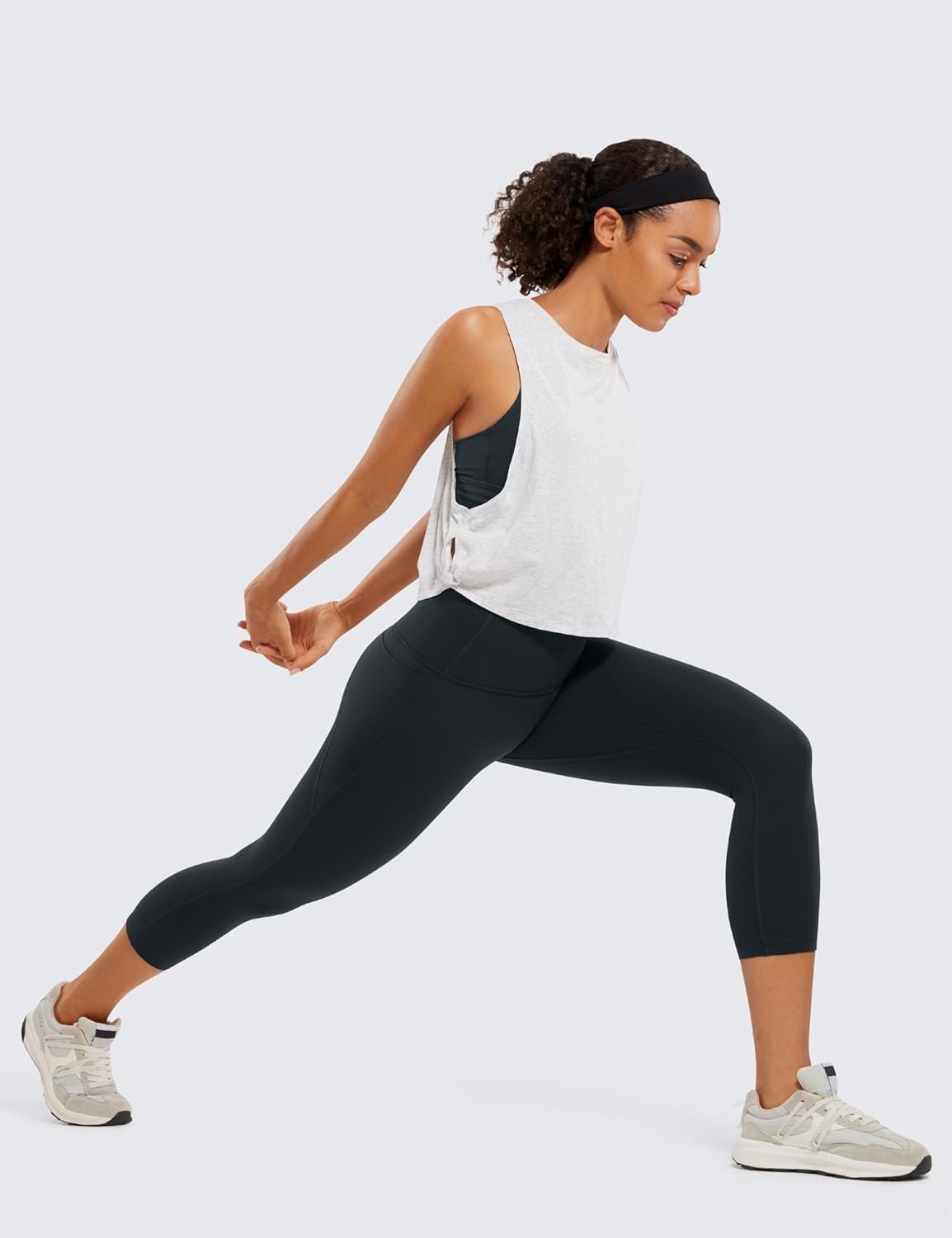 image:imageCRZ YOGA Butterluxe Workout Capri Leggings Pockets 21 High Waisted Gym Athletic Womens Crop YogaMelanite