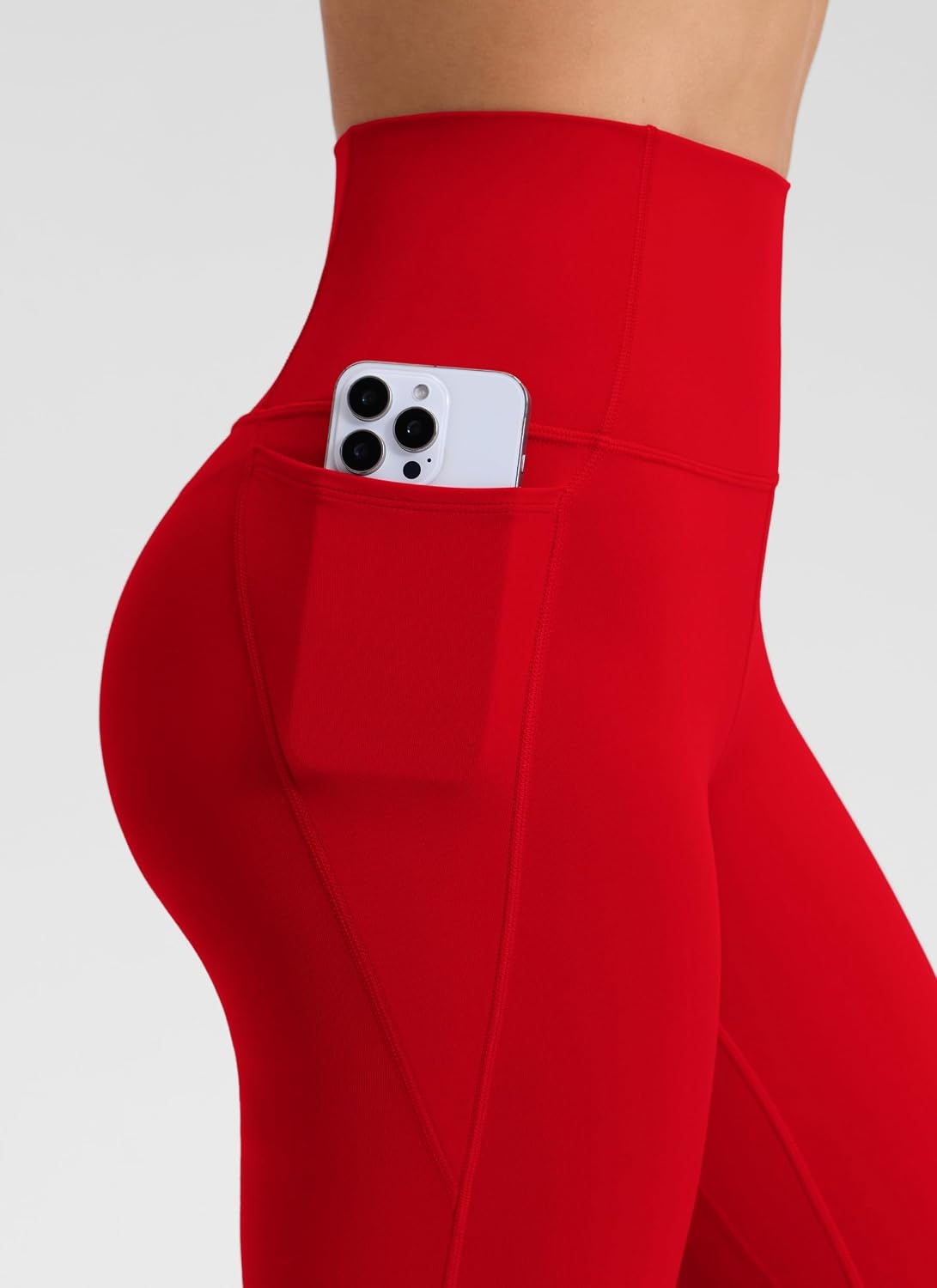 image:imageCRZ YOGA Butterluxe Workout Capri Leggings Pockets 21 High Waisted Gym Athletic Womens Crop YogaRed Chili