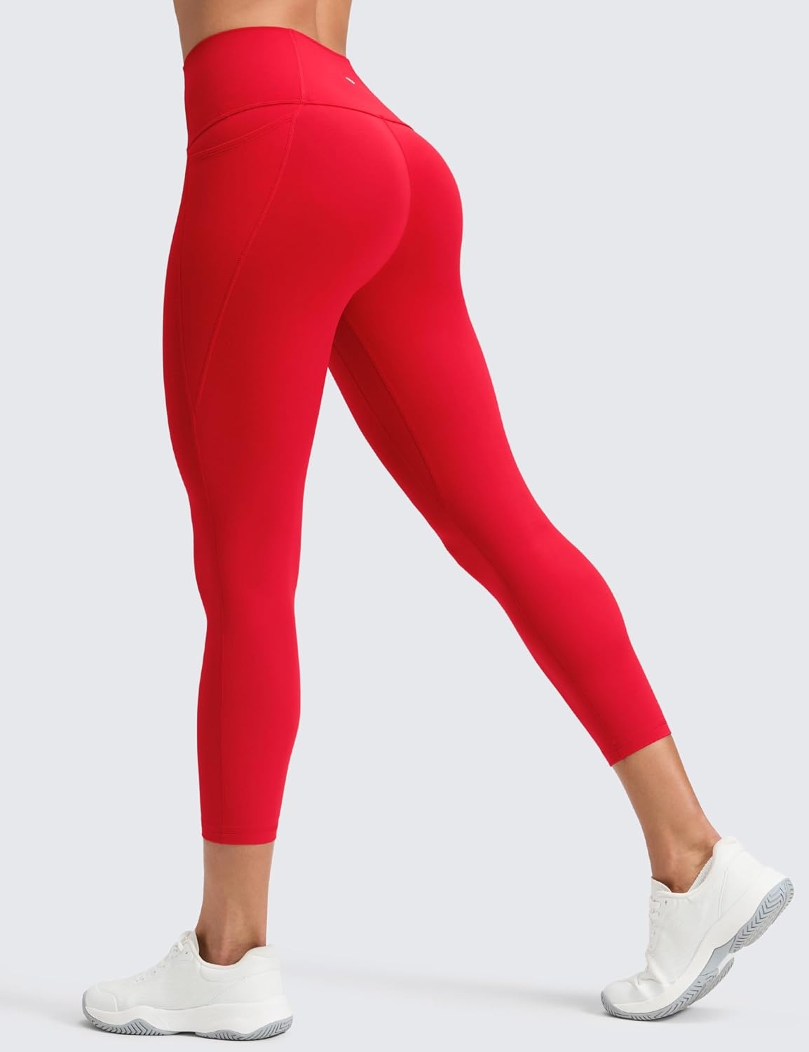 image:imageCRZ YOGA Butterluxe Workout Capri Leggings Pockets 23 High Waist Gym Womens Crop Pants Yoga Buttery SoftAurora Red