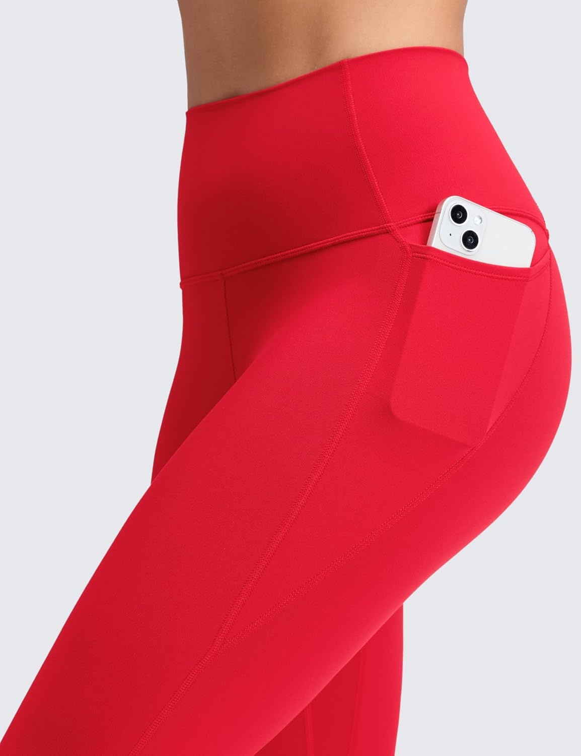 image:imageCRZ YOGA Butterluxe Workout Capri Leggings Pockets 23 High Waist Gym Womens Crop Pants Yoga Buttery SoftAurora Red