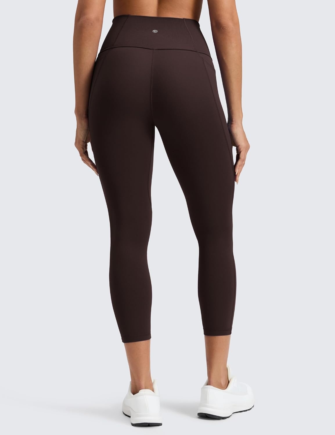 image:imageCRZ YOGA Butterluxe Workout Capri Leggings Pockets 23 High Waist Gym Womens Crop Pants Yoga Buttery SoftHot Fudge Brown