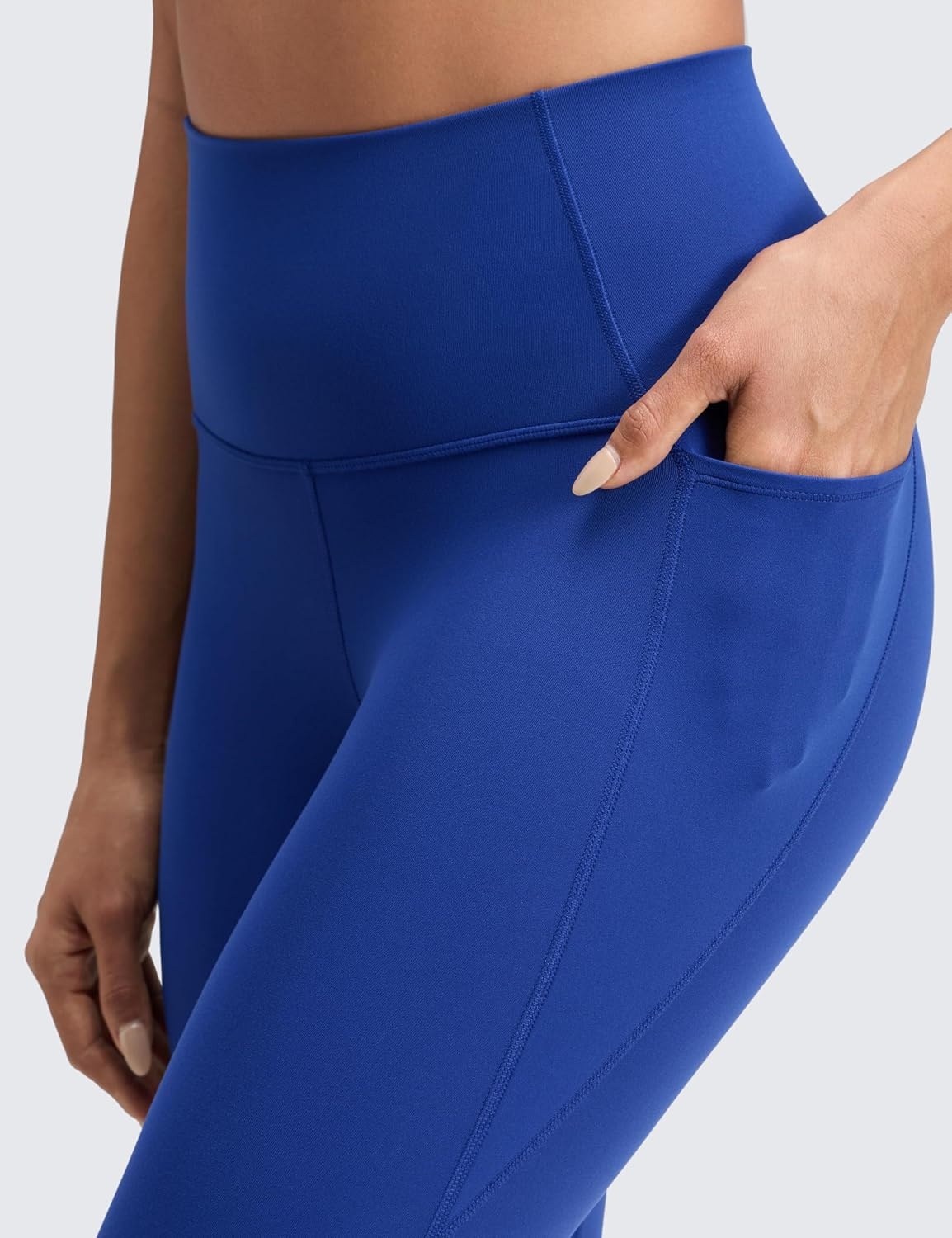 image:imageCRZ YOGA Butterluxe Workout Capri Leggings Pockets 23 High Waist Gym Womens Crop Pants Yoga Buttery SoftWaves Blue
