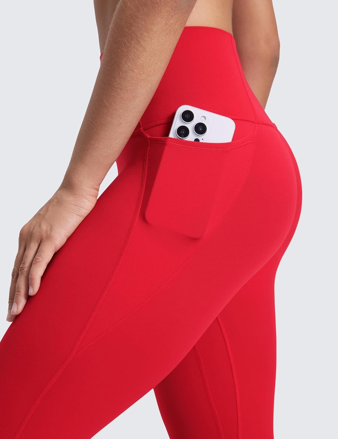 image:imageCRZ YOGA Butterluxe Workout Leggings Pockets 25 High Waisted Gym Womens Yoga Pants Buttery SoftAurora Red