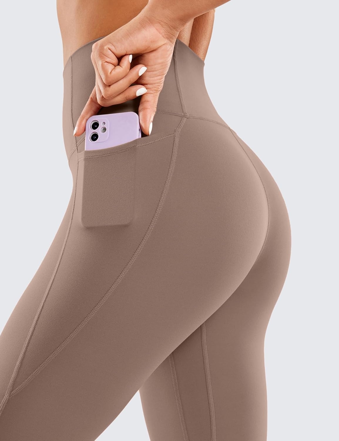 image:imageCRZ YOGA Butterluxe Workout Leggings Pockets 25 High Waisted Gym Womens Yoga Pants Buttery SoftBrown Purple