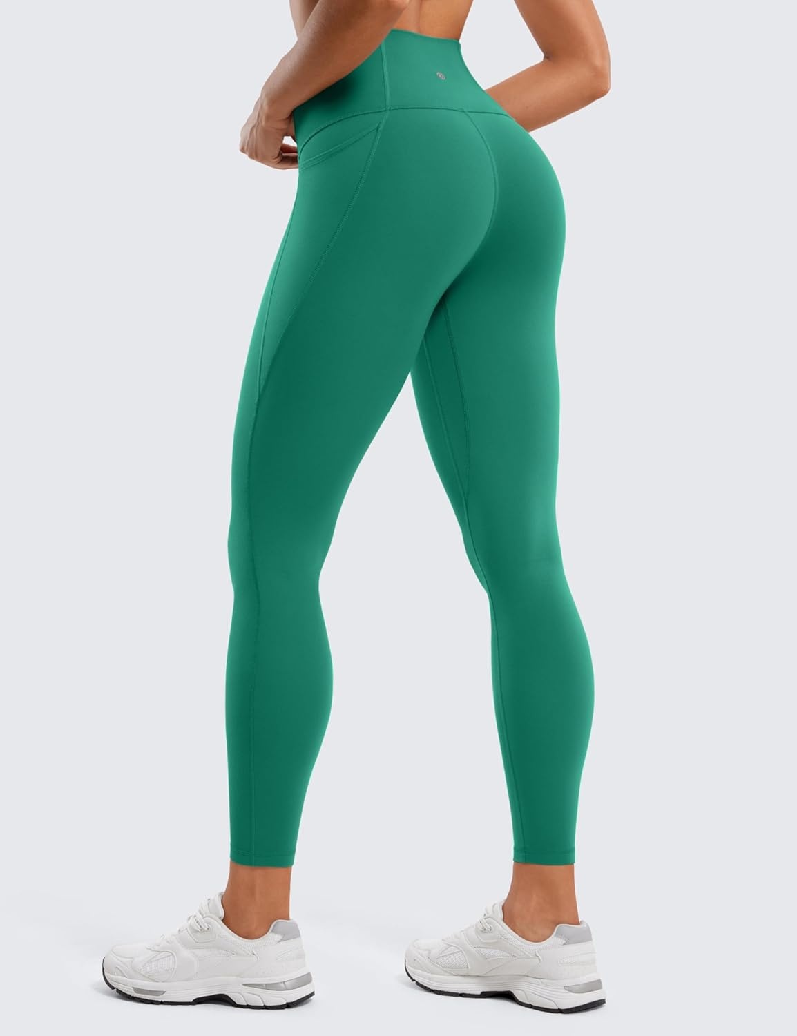 image:imageCRZ YOGA Butterluxe Workout Leggings Pockets 25 High Waisted Gym Womens Yoga Pants Buttery SoftCascadia Green