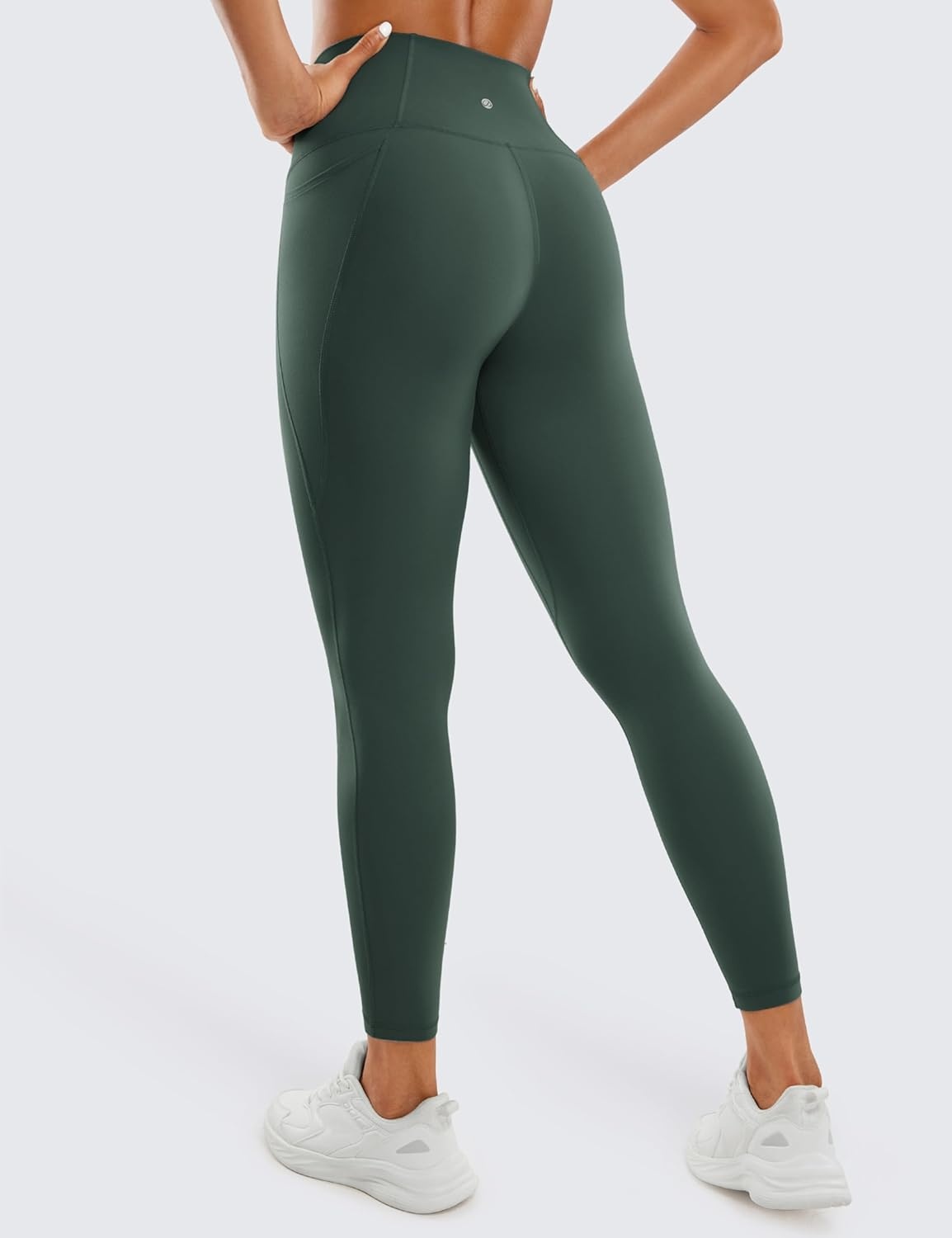 image:imageCRZ YOGA Butterluxe Workout Leggings Pockets 25 High Waisted Gym Womens Yoga Pants Buttery SoftDark Forest Green