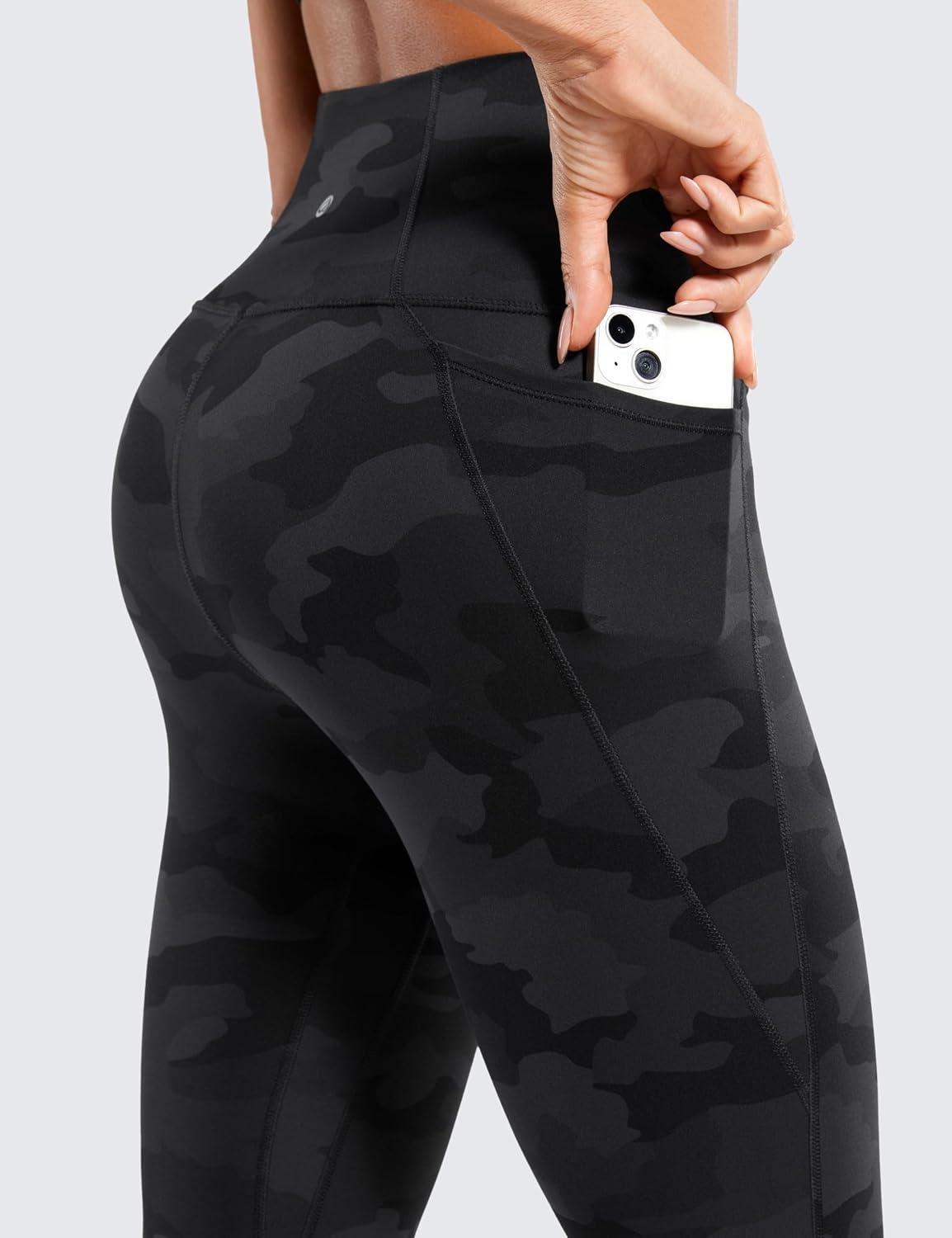 image:imageCRZ YOGA Butterluxe Workout Leggings Pockets 25 High Waisted Gym Womens Yoga Pants Buttery SoftDark Grey Camouflage 2