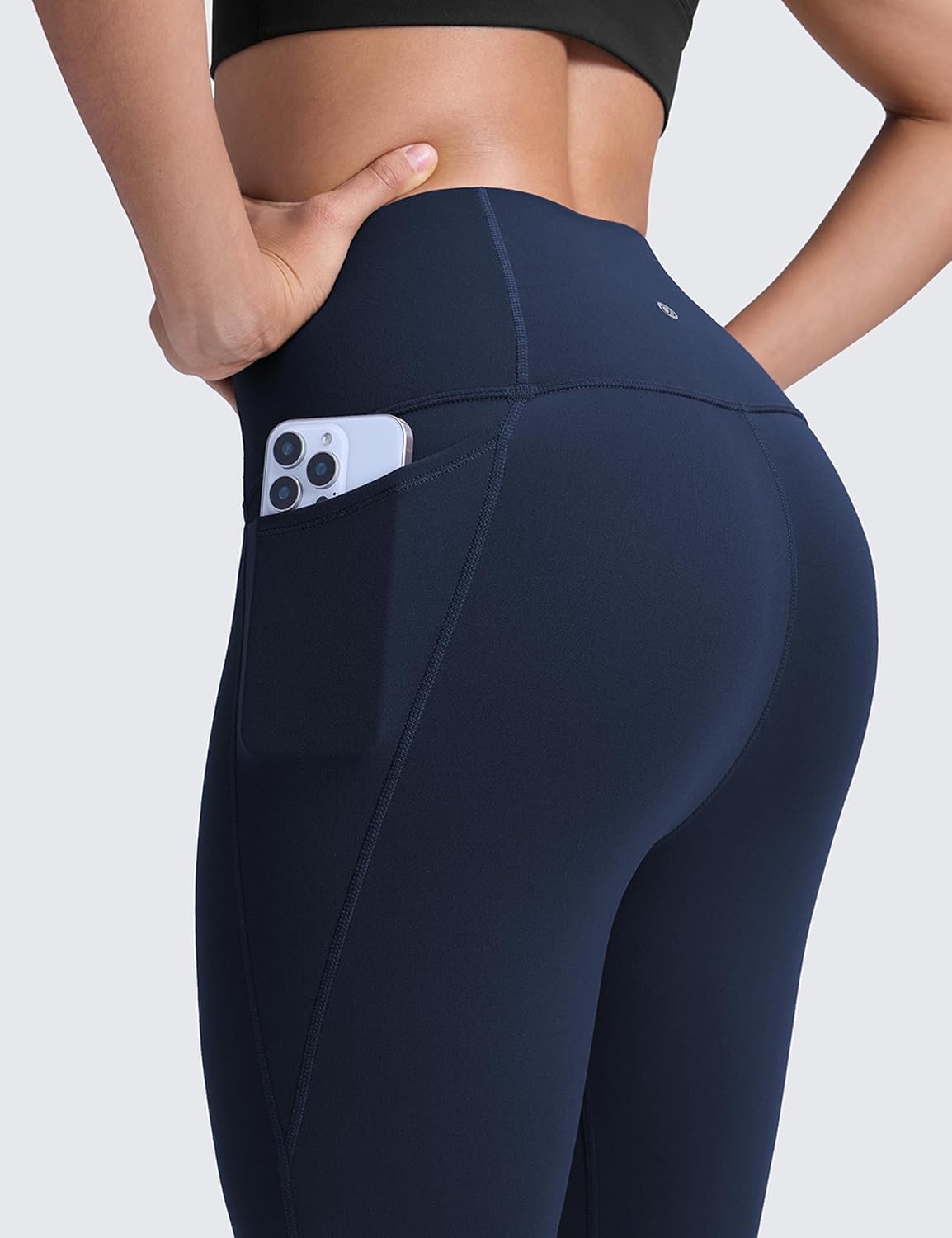 image:imageCRZ YOGA Butterluxe Workout Leggings Pockets 25 High Waisted Gym Womens Yoga Pants Buttery SoftFuture Navy
