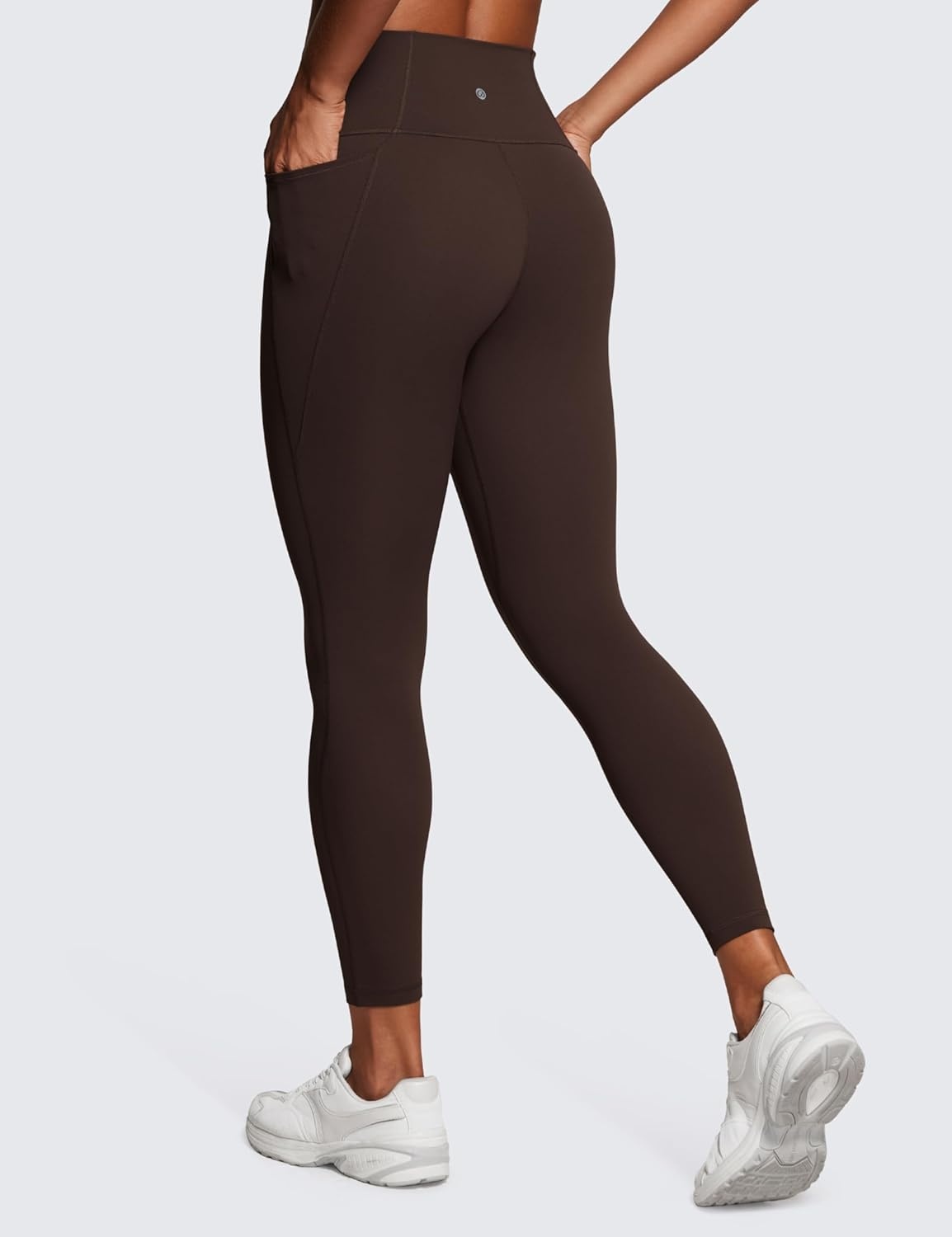 image:imageCRZ YOGA Butterluxe Workout Leggings Pockets 25 High Waisted Gym Womens Yoga Pants Buttery SoftHot Fudge Brown