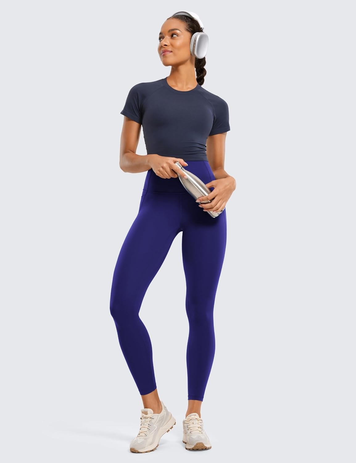 image:imageCRZ YOGA Butterluxe Workout Leggings Pockets 25 High Waisted Gym Womens Yoga Pants Buttery SoftLarkspur Blue