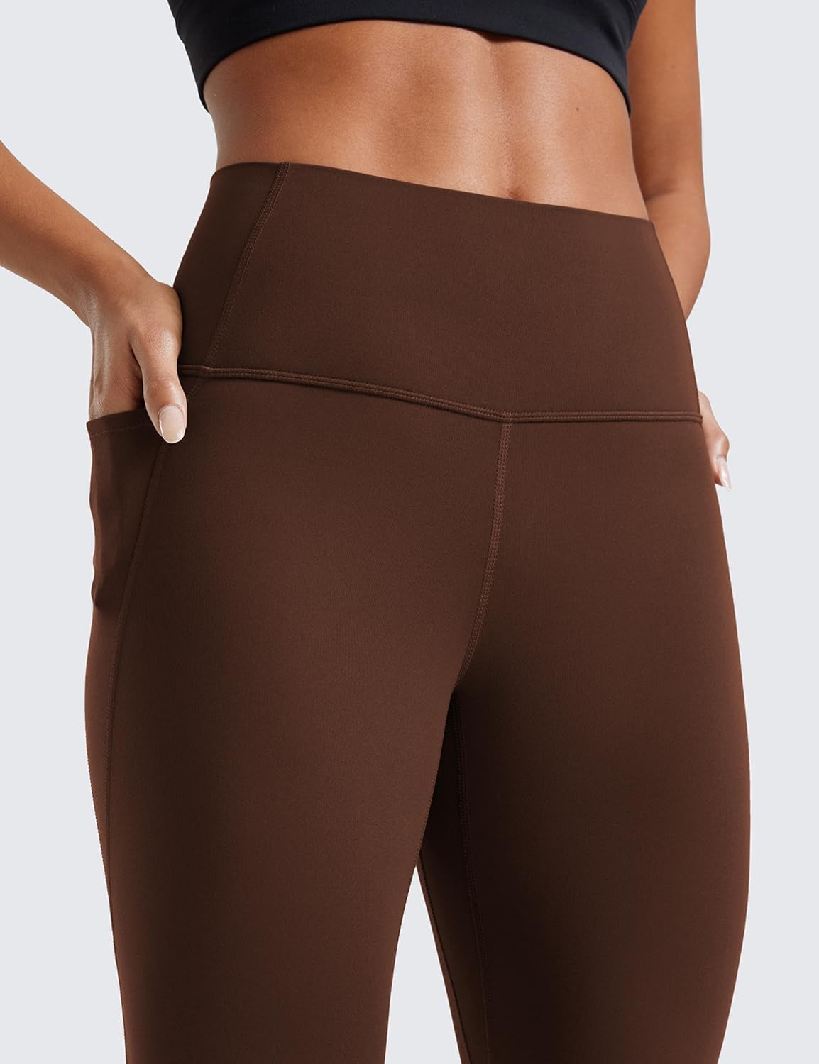 image:imageCRZ YOGA Butterluxe Workout Leggings Pockets 25 High Waisted Gym Womens Yoga Pants Buttery SoftLava Brown