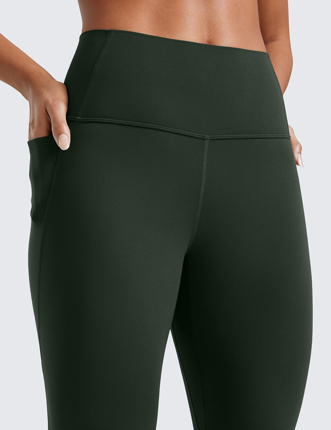 image:imageCRZ YOGA Butterluxe Workout Leggings Pockets 25 High Waisted Gym Womens Yoga Pants Buttery SoftLegend Green