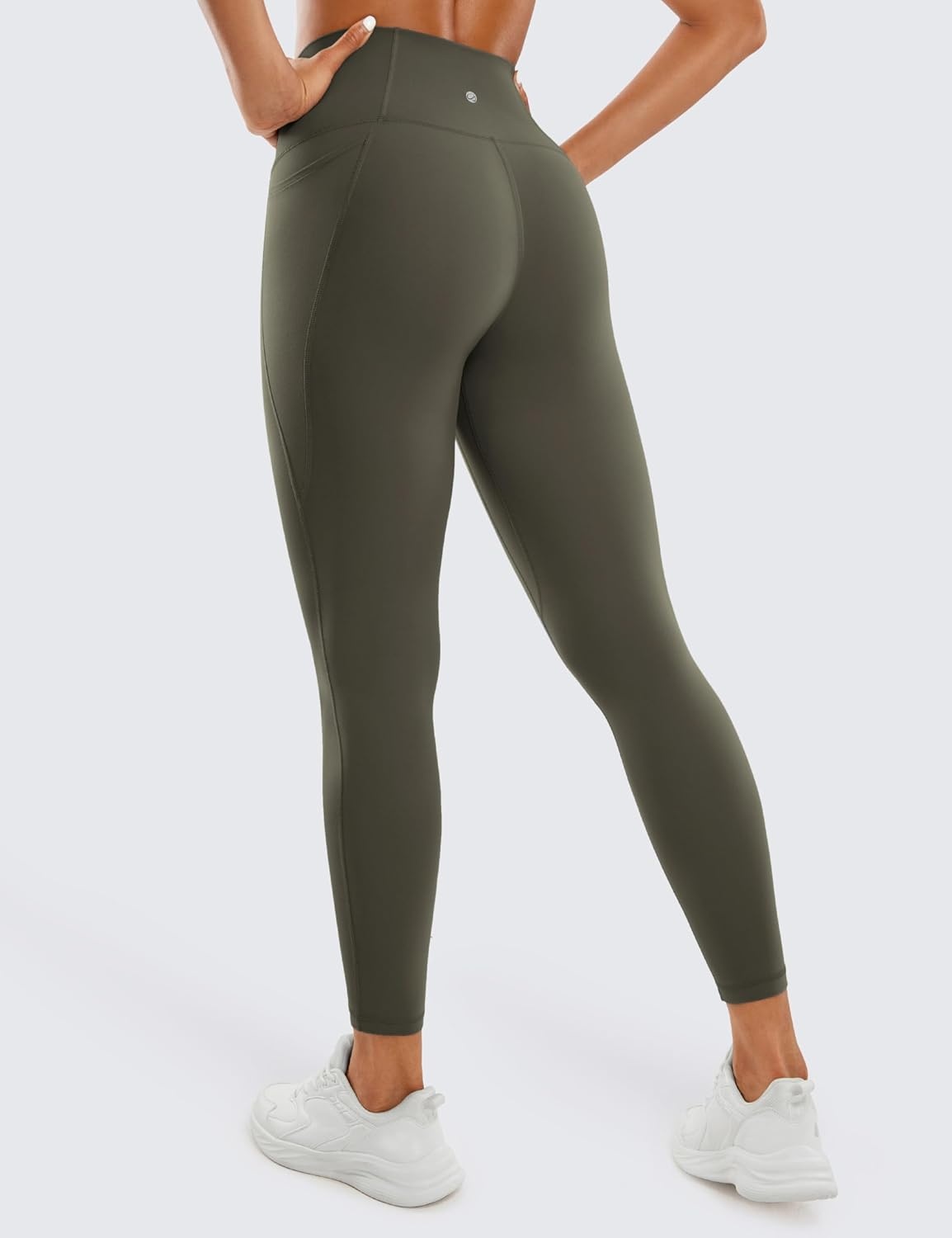 image:imageCRZ YOGA Butterluxe Workout Leggings Pockets 25 High Waisted Gym Womens Yoga Pants Buttery SoftLight Army Green