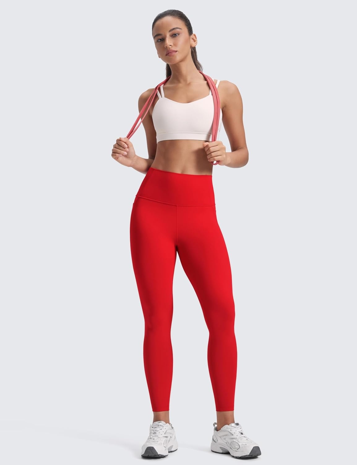 image:imageCRZ YOGA Butterluxe Workout Leggings Pockets 25 High Waisted Gym Womens Yoga Pants Buttery SoftRed Chili