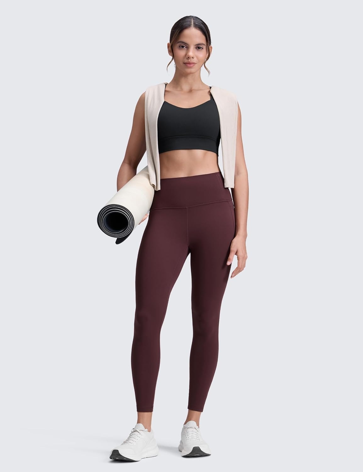 image:imageCRZ YOGA Butterluxe Workout Leggings Pockets 25 High Waisted Gym Womens Yoga Pants Buttery SoftRipe Plum