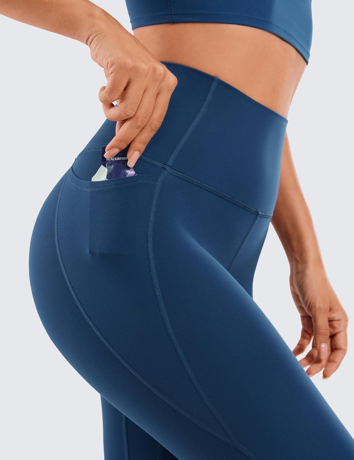 image:imageCRZ YOGA Butterluxe Workout Leggings Pockets 28 High Waisted Gym Womens Yoga Pants Running Buttery SoftFrench Navy
