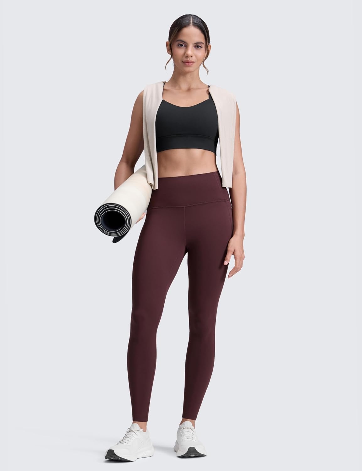 image:imageCRZ YOGA Butterluxe Workout Leggings Pockets 28 High Waisted Gym Womens Yoga Pants Running Buttery SoftRipe Plum