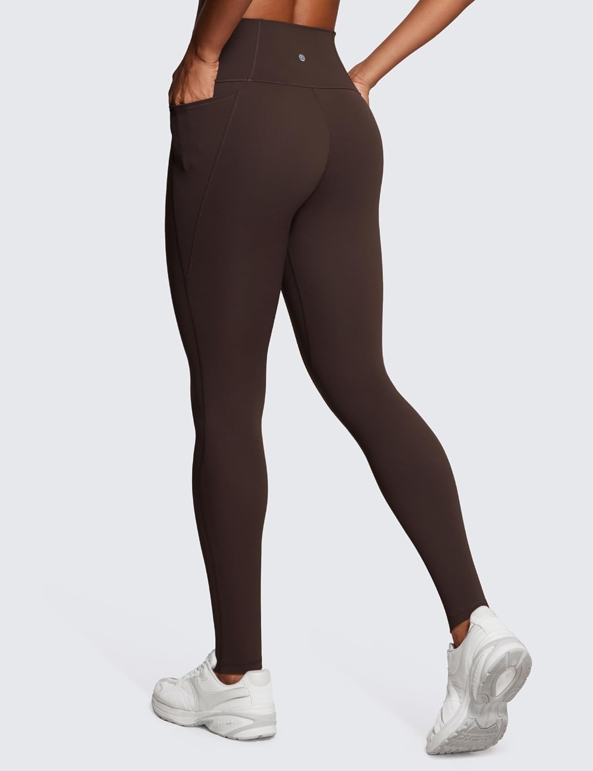 image:imageCRZ YOGA Butterluxe Workout Leggings Pockets 31 High Waisted Athletic Gym Womens Yoga Pants for Tall WomenHot Fudge Brown