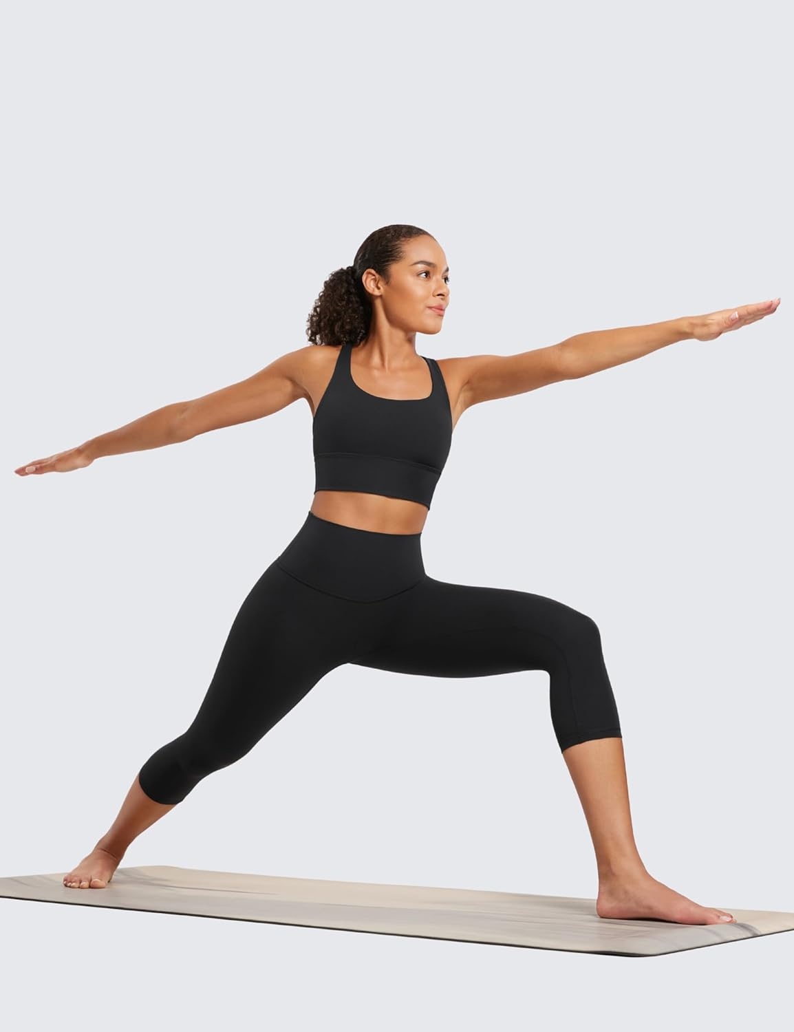image:imageCRZ YOGA Butterluxe Yoga Capris Leggings 19 High Waisted Workout Buttery Soft Athletic Lounge Womens Crop PantsBlack