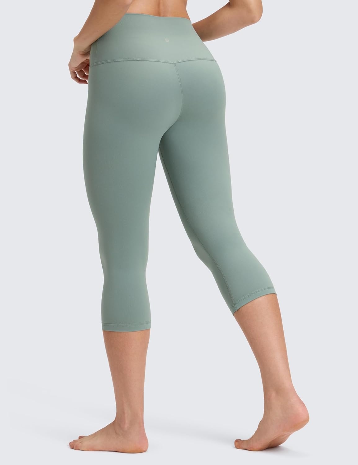 image:imageCRZ YOGA Butterluxe Yoga Capris Leggings 19 High Waisted Workout Buttery Soft Athletic Lounge Womens Crop PantsCrater Green