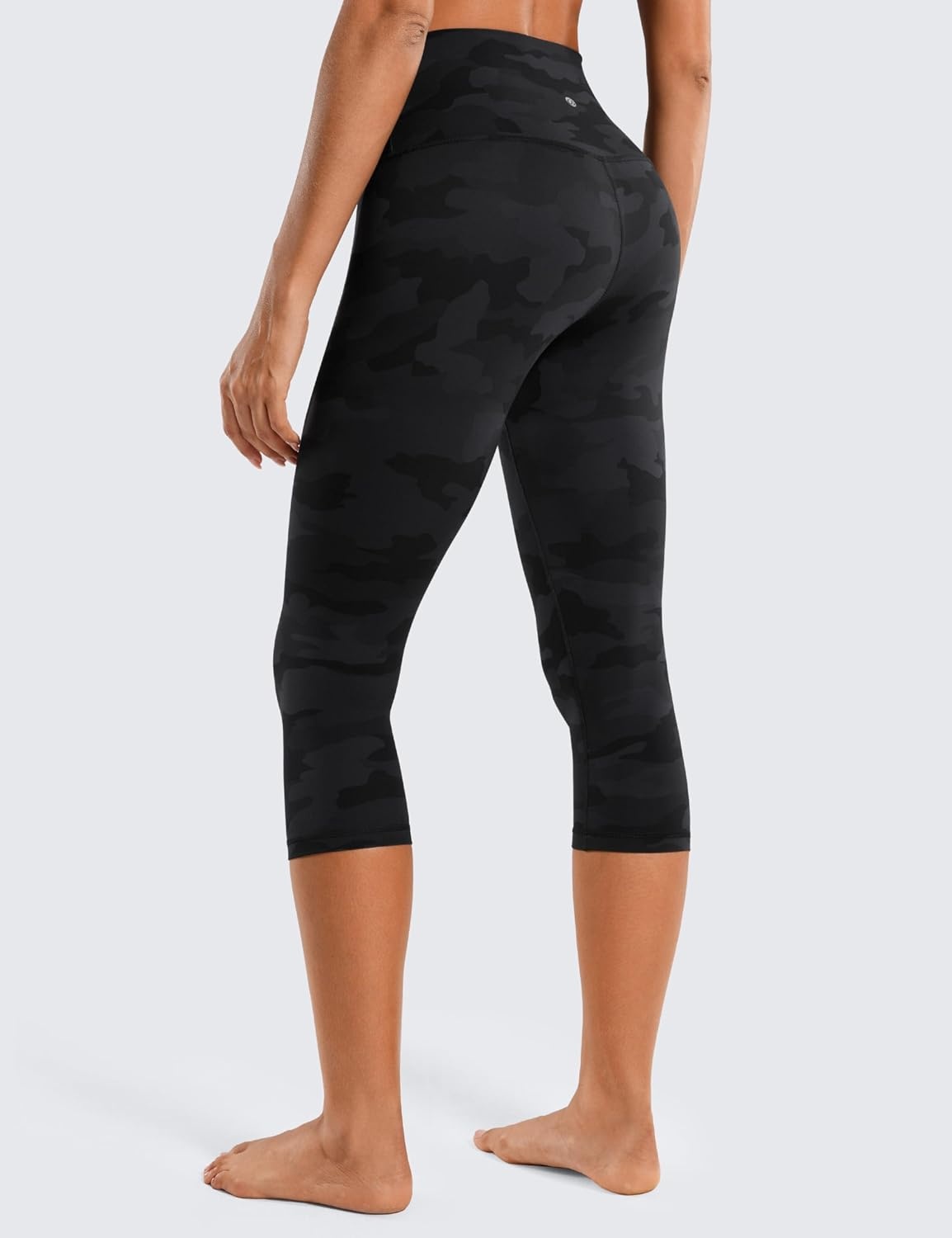 image:imageCRZ YOGA Butterluxe Yoga Capris Leggings 19 High Waisted Workout Buttery Soft Athletic Lounge Womens Crop PantsDark Grey Camouflage 2
